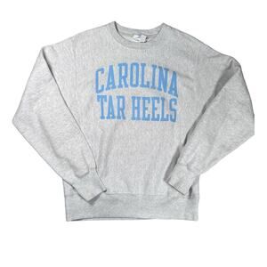 Champion Reverse Weave Carolina Tar Heels Crewneck Mens Sz S Light Grey Sweater